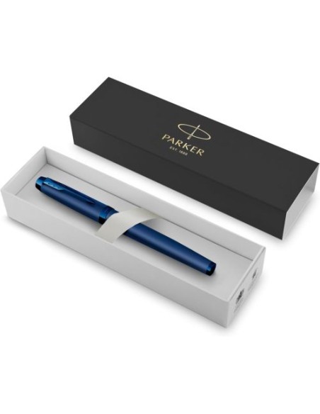 Estuche pluma azul parker professionals monochrome tinta azul