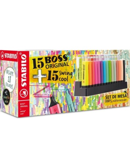Set sobremesa 15 stabilo boss original 15 swing cool colores surtidos