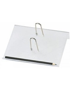 Portacalendarios sobremesa de plastico transparente para bloque bufete