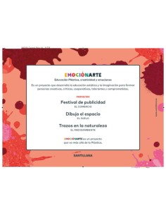 PLASTICA Y VISUAL 4 PRIMARIA CUADERNO CON FICHA EMOCION ROJO ED19