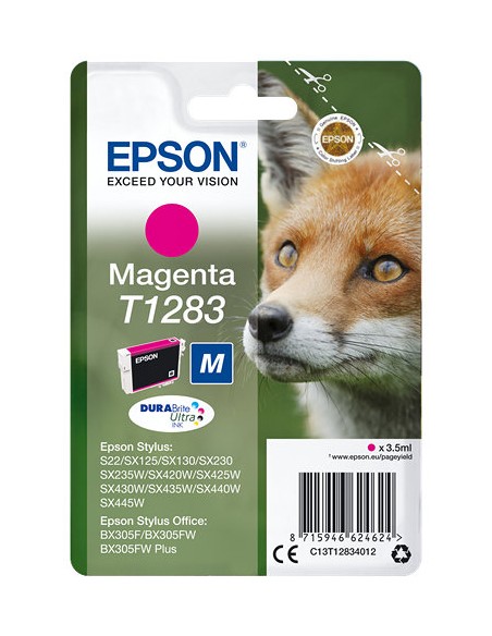 CARTUCHO TINTA ORIGINAL EPSON MAGENTA T1283 C13T12834012
