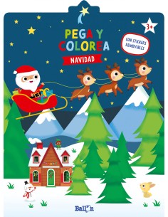 NAVIDAD PEGA Y COLOREA