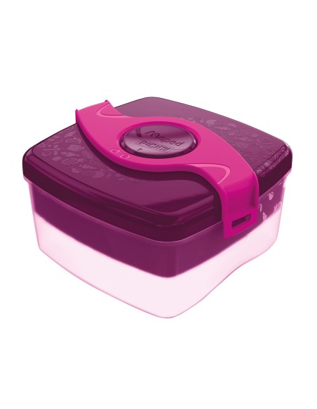 870101 fiambrera Conjunto de fiambrera y bidón reutilizable 1,4 L ABS, Polipropileno (PP), Silicona Rosa, Transparente 2 pieza(s