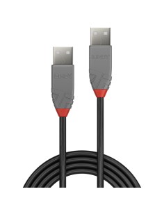 36692 cable USB 1 m USB 2.0 USB A Negro, Gris 2