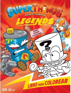 Libro para colorear Superthings Legends Espana