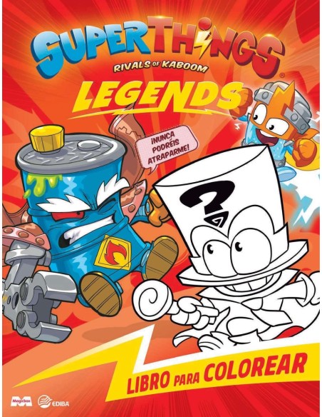 Libro para colorear Superthings Legends Espana