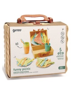 CESTA DE PICNIC BIOPLASTICO 25 PIEZAS GIROS