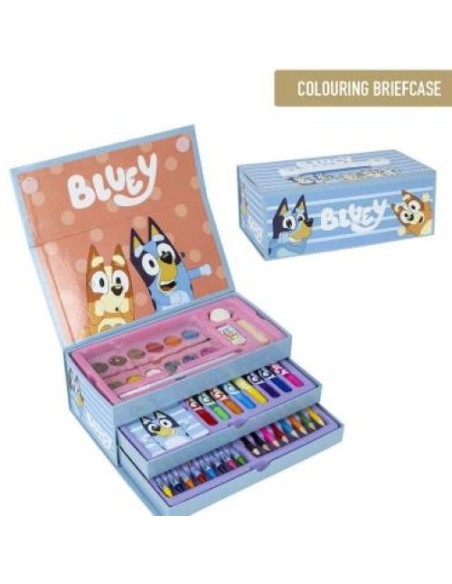 SET DE PAPELERIA COLOREABLE MALETIN BLUEY 26X10X13CM