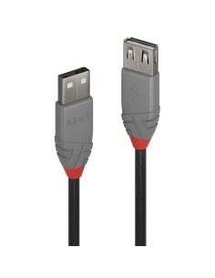 36704 cable USB 3 m USB 2.0 USB A Negro, Gris