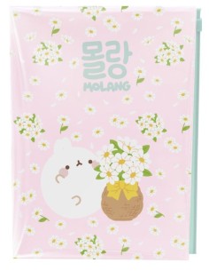 LIBRETA PLASTIFICADA CON BOLSILLO MOLANG BLOSSOM