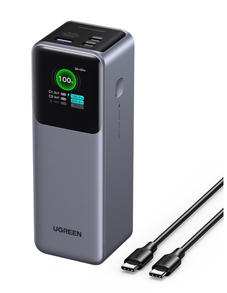 25000mAh 200W Fast Charging Powerbank Gris