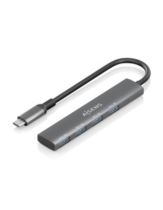 Hub USB 3.1 USB-C, USB-C/M-4x Tipo A/H, Gris, 15cm