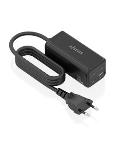 Cargador Sobremesa GaN 100W, 3x USB-C PD3.0 QC4.0 QC5.0, 1x USB-A QC3.0, Negro