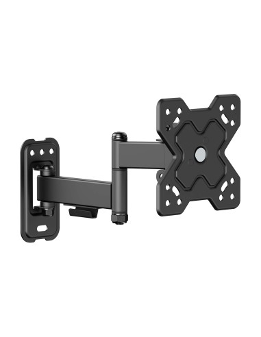 Soporte Eco Giratorio, Inclinable y Nivelable para Monitor/TV 20kg (3 Pivotes) de 13"-32", Negro
