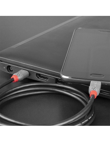 36892 cable USB 2 m USB 2.0 USB C Micro-USB B Negro, Gris