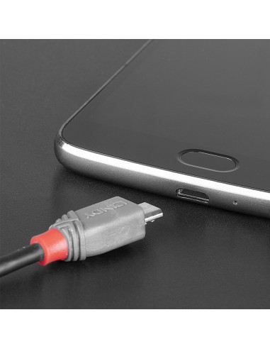 36892 cable USB 2 m USB 2.0 USB C Micro-USB B Negro, Gris