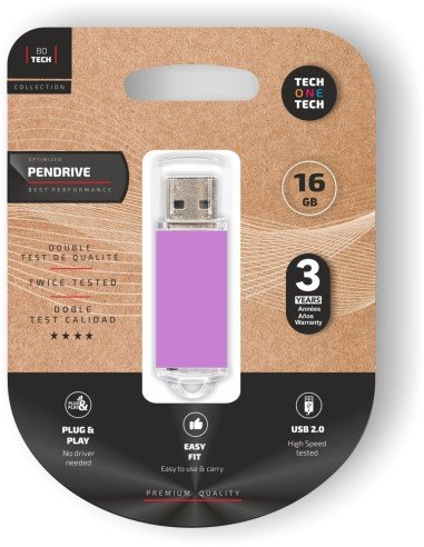 TEC3009-16 unidad flash USB 16 GB USB tipo A 2.0 Púrpura