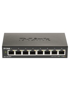 DGS-1100-08V2 Gestionado L2 Gigabit Ethernet (10/100/1000) Negro
