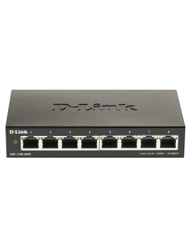 DGS-1100-08V2 Gestionado L2 Gigabit Ethernet (10/100/1000) Negro
