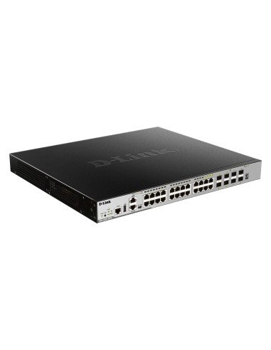 DGS-3630-28PC/SI Gestionado L3 Gigabit Ethernet (10/100/1000) Energía sobre Ethernet (PoE) Negro, Gris