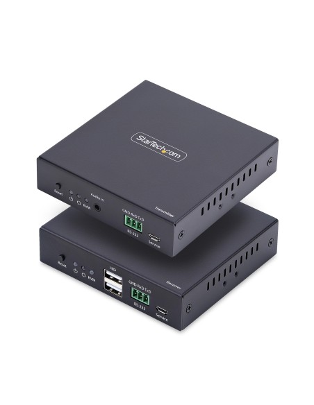 Extensor KVM HDMI 4K 60Hz por Redes Ethernet IP - Alargador KVM HDMI y USB por Ethernet - Sin Controladores - Juego Transmisor/R Extensor KVM HDMI 4K 60Hz por Redes Ethernet IP - Alargador KVM HDMI y USB por Ethernet - Sin Controladores - Juego Transmisor/R