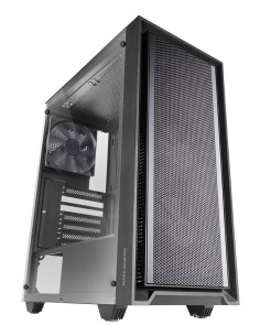 MC-PMAX, Caja Profesional ATX, 4x Ventiladores FDB 120mm, Panel Frontal Mesh, Ventana Lateral Cristal Templado, Semitorre PC con