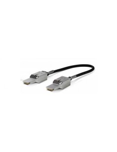 STACK T4 1M Cable de fibra optica e InfiniBand Negro Gris