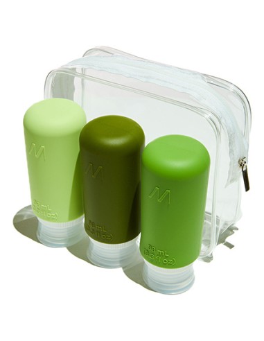 TRBOTTLES3GN botella y recipiente de viaje Silicona Botella flexible