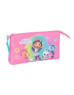 PORTATODO TRIPLE GABBY S DOLLHOUSE CONFETTI 22x12x3cm