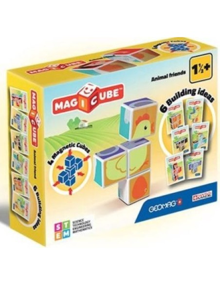 GEOMAG MAGICUBE PRINTED ANIMAL FRIENDS CARDS 7