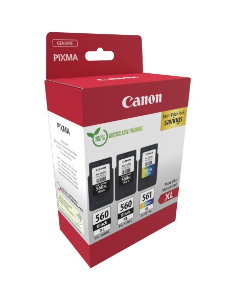 3712C009 cartucho de tinta 3 pieza(s) Original Alto rendimiento (XL) Negro, Cian, Magenta, Amarillo