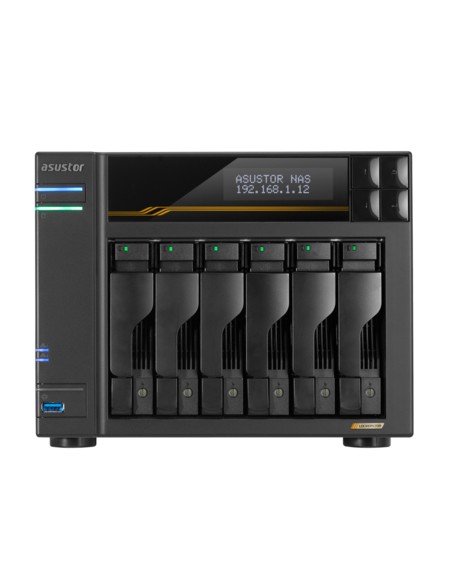 LOCKERSTOR 6 Gen3 (AS6806T) NAS Escritorio AMD Ryzen V3C14 16 GB DDR5 ADM Negro