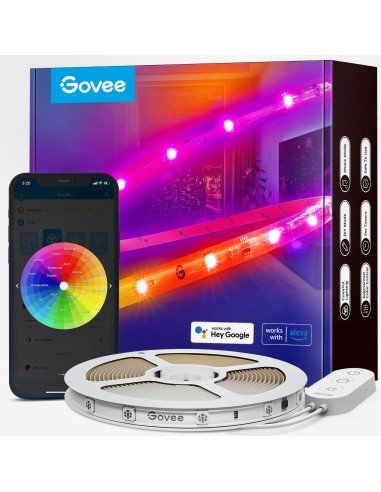 RGBIC Wi-Fi + Bluetooth LED Strip Lights With Protective Coating Tira de luz inteligente Wi-Fi/Bluetooth