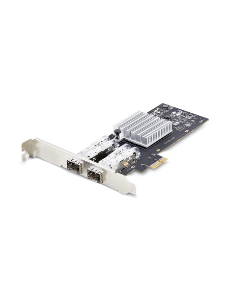 Tarjeta PCIe 2.1x1 de Red de Fibra Óptica/Cobre Ethernet 1Gb SFP de 2 Puertos - Chipset Controlador Intel I350-AM2 - Cobre de 10