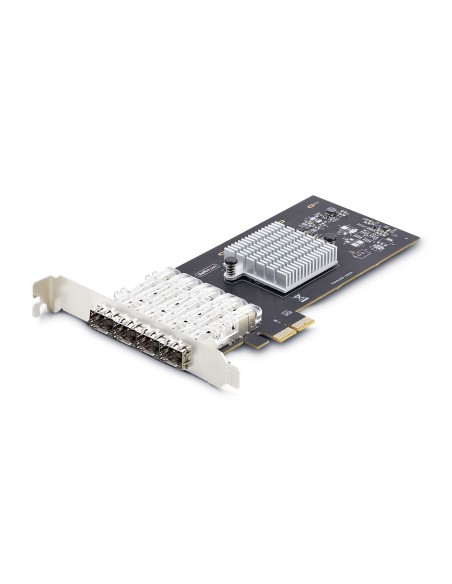 Tarjeta PCIe 2.1x2 (Compatible con x4, x8 y x16) de Red de Fibra Óptica/Cobre Ethernet 1Gb SFP de 4 Puertos - Chipset Controlado