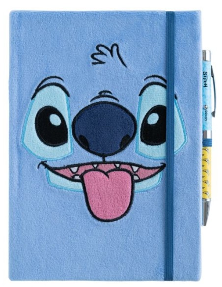 CUADERNO TAPA FELPA A5 PREMIUM CON BOLIGRAFO STITCH