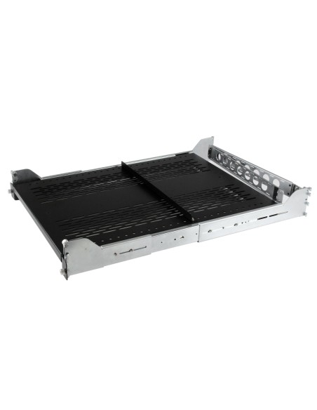 Bandeja Ventilada 2U Deslizante de 19" para Rack de Servidores con Brazo de Gestión de Cables - Profundidad ajustable de 70,3 a 