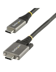 Cable de 1m USB-C con Tornillos Laterales de Fijación - 10Gbps - Cable USB Tipo C USB 3.1/3.2 Gen 2 - con Carga por Entrega Alim