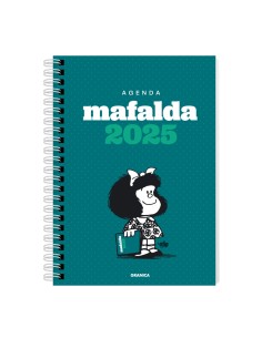 Agenda 2025 Mafalda anillada columnas verde