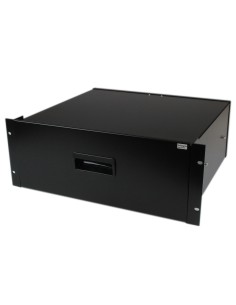 Cajon Metálico Acero Negro 4U 19in Pulgadas para montar en Armario Rack Bastidor