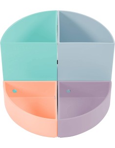 682296D porta lápices Plástico Coral, Verde, Azul claro, Mauve