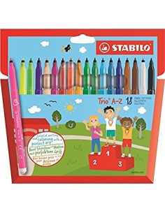 Trio AZ rotulador Fino Multicolor 18 pieza(s)