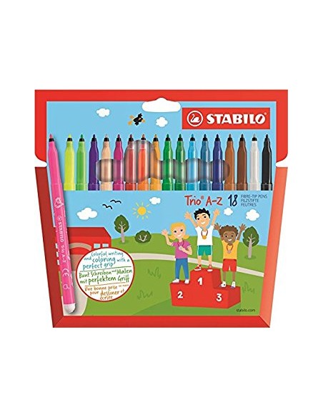 Trio AZ rotulador Fino Multicolor 18 pieza(s)