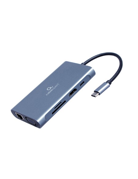 A-CM-COMBO7-01 base para portátil y replicador de puertos USB 3.2 Gen 1 (3.1 Gen 1) Type-A Gris