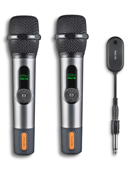 SINGER STAR DUO Negro Micrófono vocal