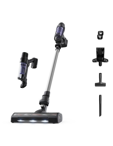 RH6A35 Aspiradora escoba 2 en 1 Batería Secar Sin bolsa Púrpura, Plata