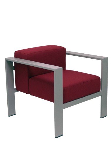 Sillón de espera Lázaro bali granate
