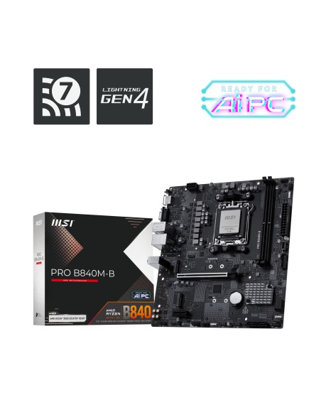 PRO B840M-B placa base AMD B840 Zócalo AM5 micro ATX