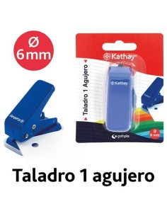 GRAFOPLÁS TALADRO KATHAY 1 AGUJERO Ø6MM 10 HOJAS AZUL BLÍSTER
