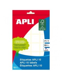 APLI ETIQUETAS ADHESIVAS 36X40MM ESCRITURA MANUAL C/ROMOS 12 X 10H BLANCO